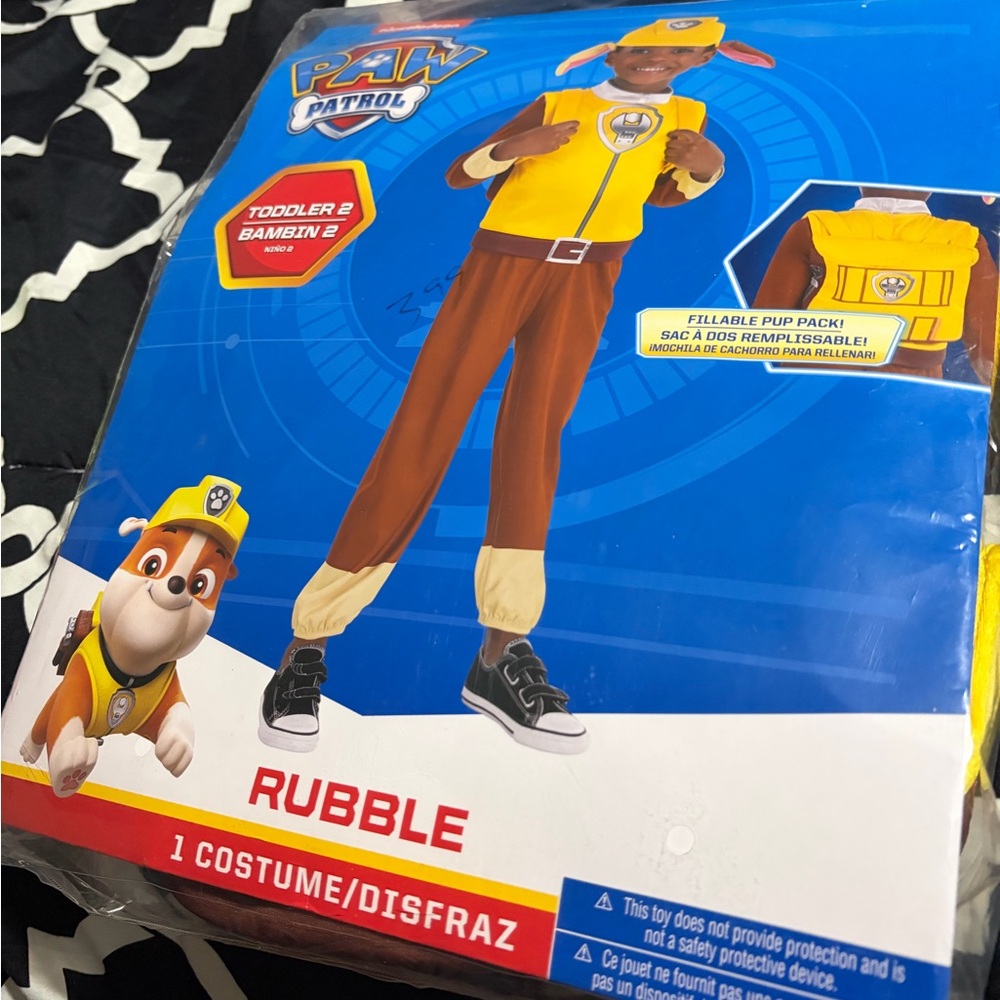 Paw Patrol Rubble Costume with Yellow and Brown